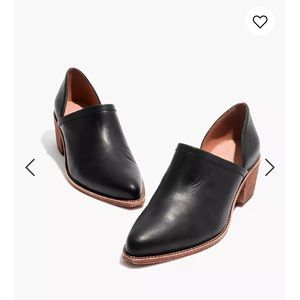 Madewell Black Leather Brady Lowcut Bootie